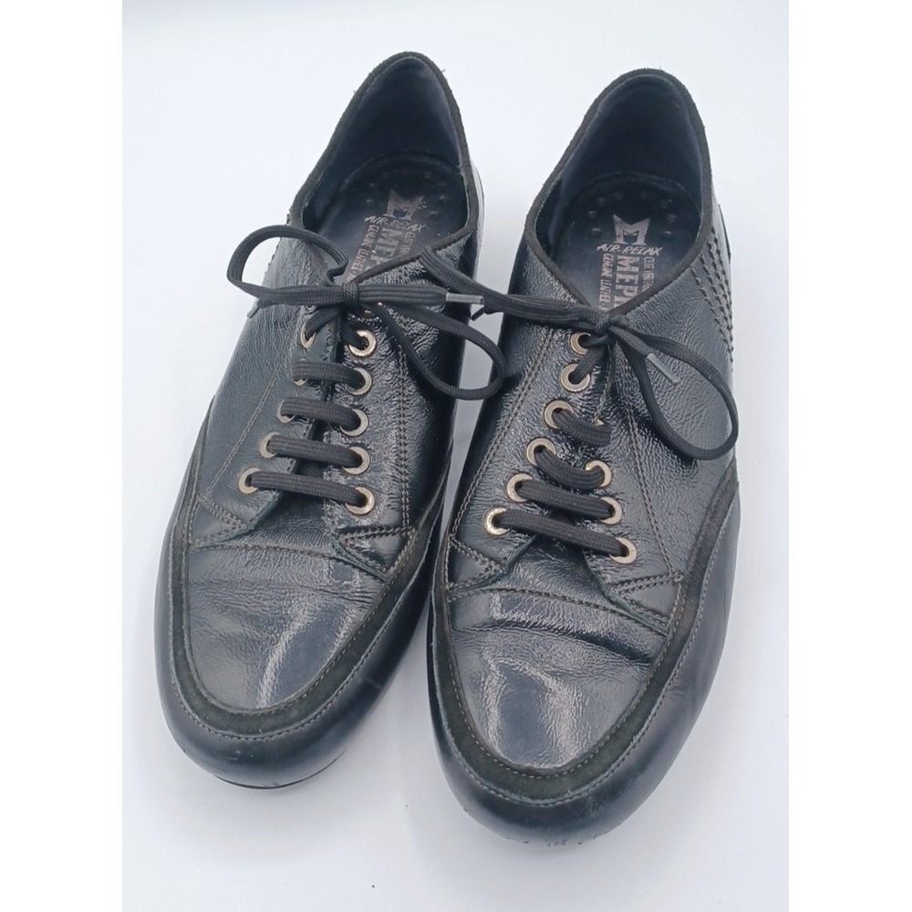 Mephisto Lace Up‎ Leather Sneaker Black  Women Size  9 US Air-Relax